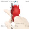 Vibrador en Forma de Rosa para Dedo con 10 Modos de Vibración